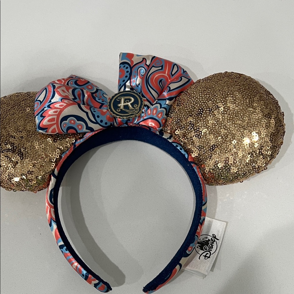 Disney Gold Sequin and Paisley Bow Headband